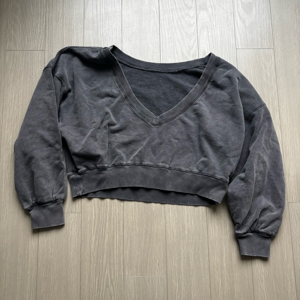Free People Dark Gray Sweatshirt - Picture 8 of 12